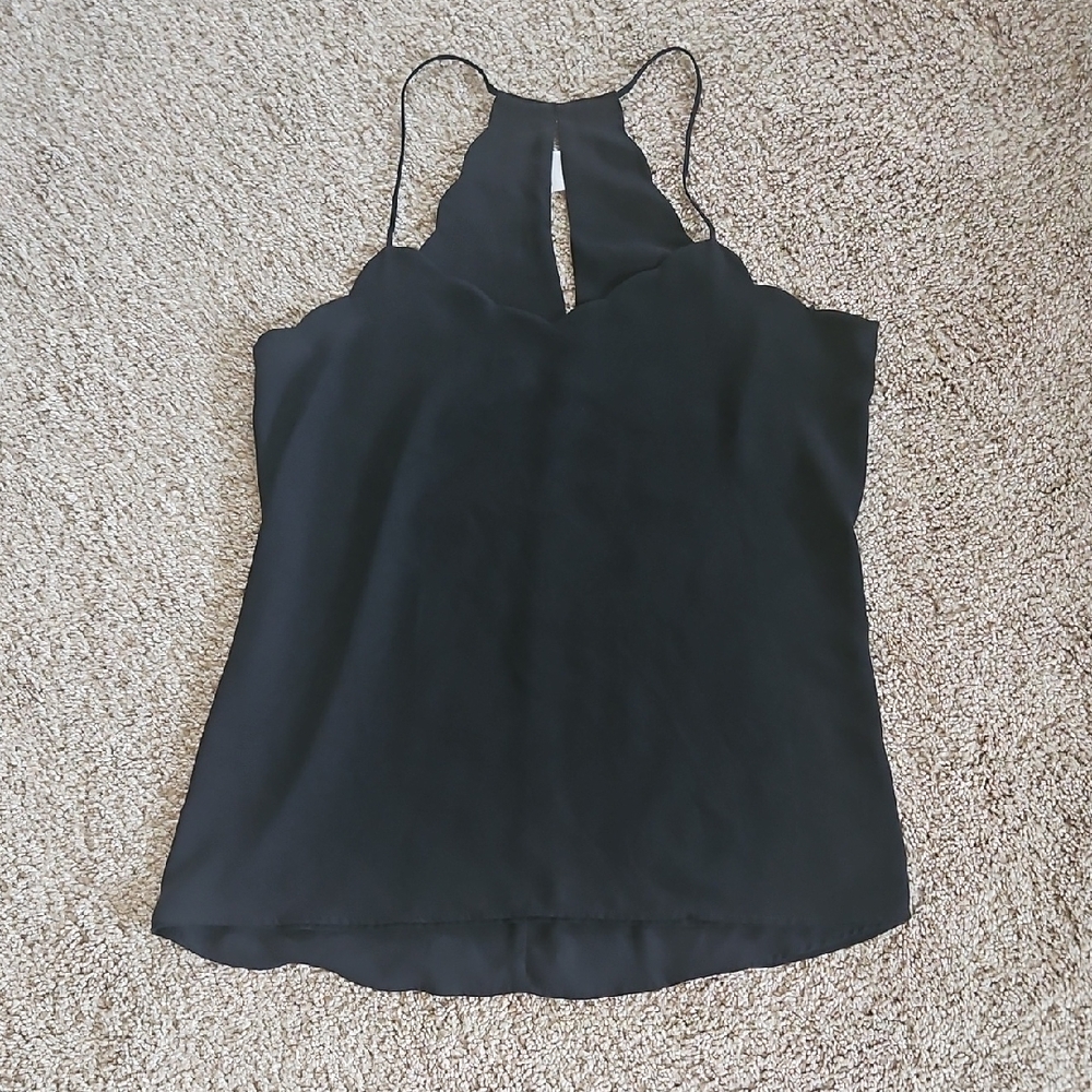 Express Black Scalloped Camisole Top